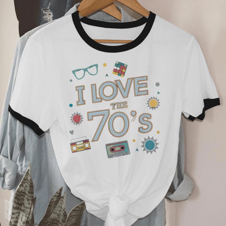 I Love The 70's Retro Nostalgia Unisex Cotton Ringer T-Shirt I Love The 70's Retro Nostalgia Unisex Cotton Ringer T-Shirt