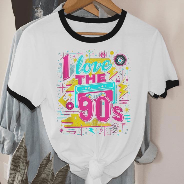 I Love The 90'S 90s Nostalgia Unisex Cotton Ringer T-Shirt