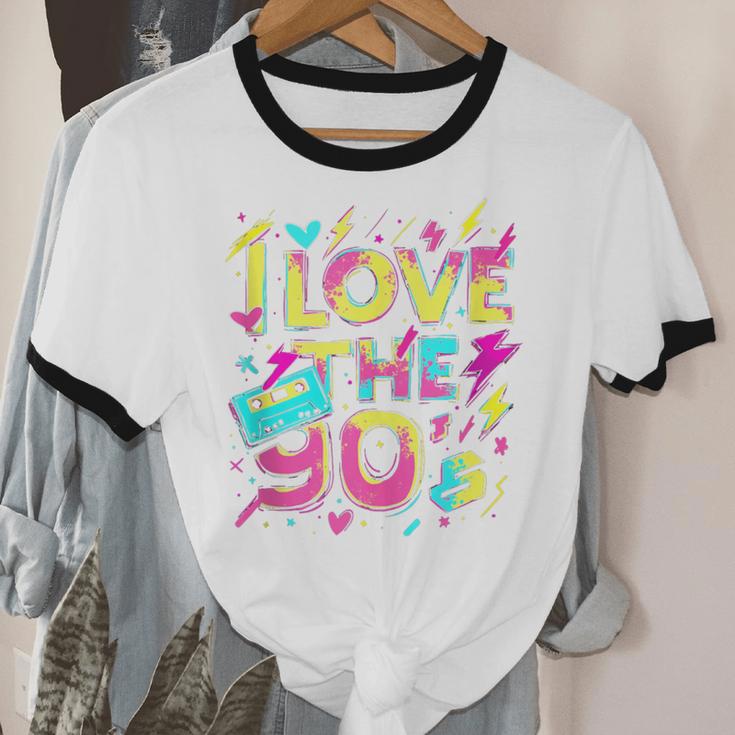 I Love The 90'S 90s Retro Nostalgia Unisex Cotton Ringer T-Shirt