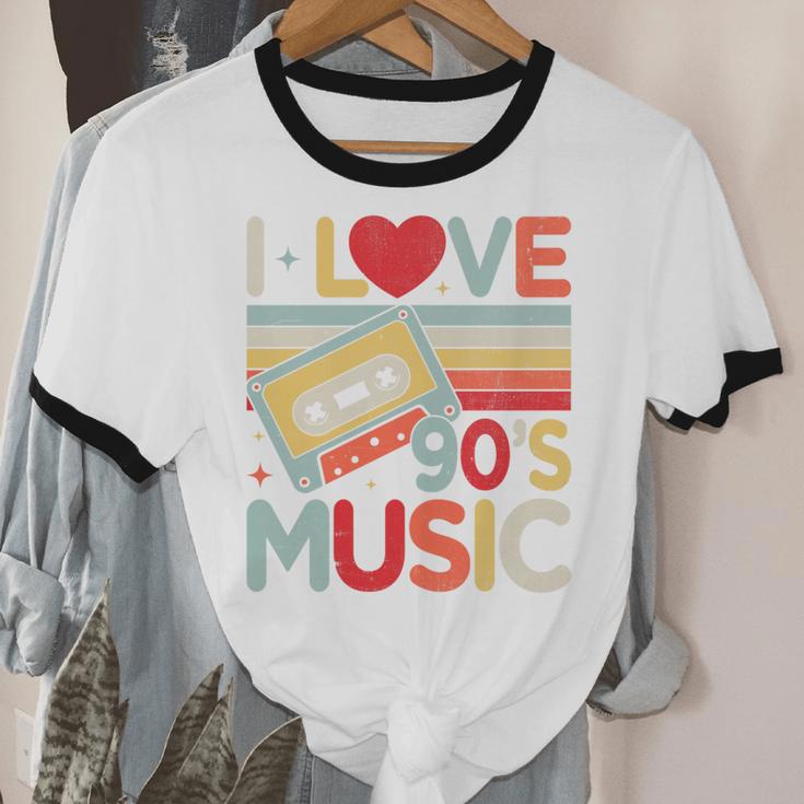 I Love 90's Music Retro Style Nostalgia Cassette 1990s Party Premium Tri-Blend Unisex Cotton Ringer T-Shirt I Love 90's Music Retro Style Nostalgia Cassette 1990s Party Premium Tri-Blend Unisex Cotton Ringer T-Shirt