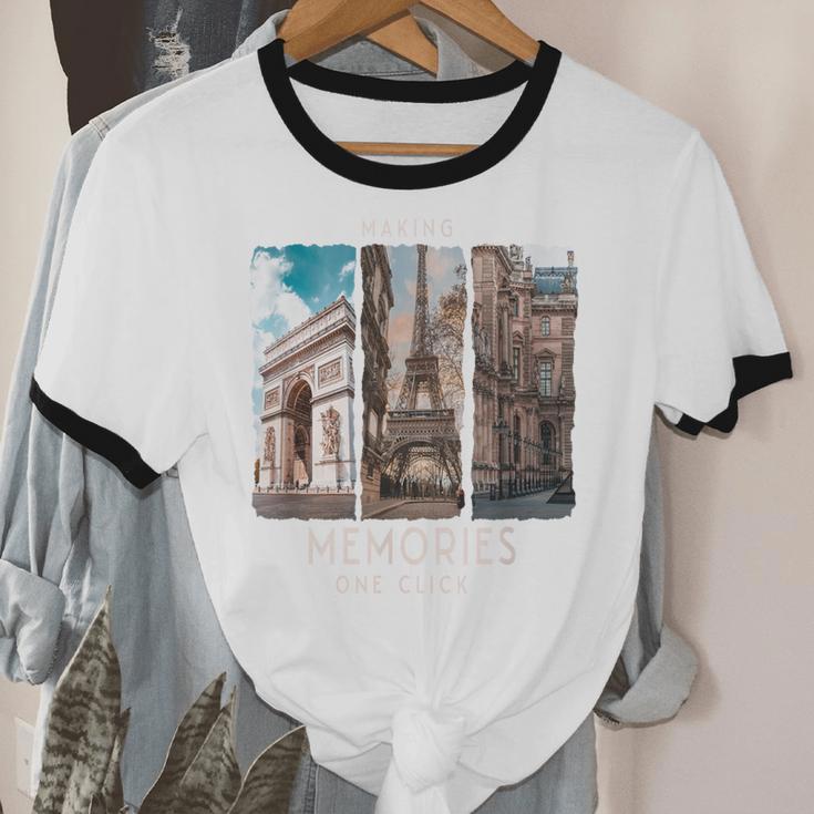 Making Memories In Paris Photo Nostalgia Travel Humor Unisex Cotton Ringer T-Shirt Making Memories In Paris Photo Nostalgia Travel Humor Unisex Cotton Ringer T-Shirt