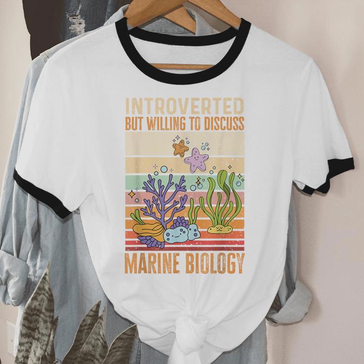 Marine Biology Ocean Introvert Marine Biologist Unisex Cotton Ringer T-Shirt Marine Biology Ocean Introvert Marine Biologist Unisex Cotton Ringer T-Shirt