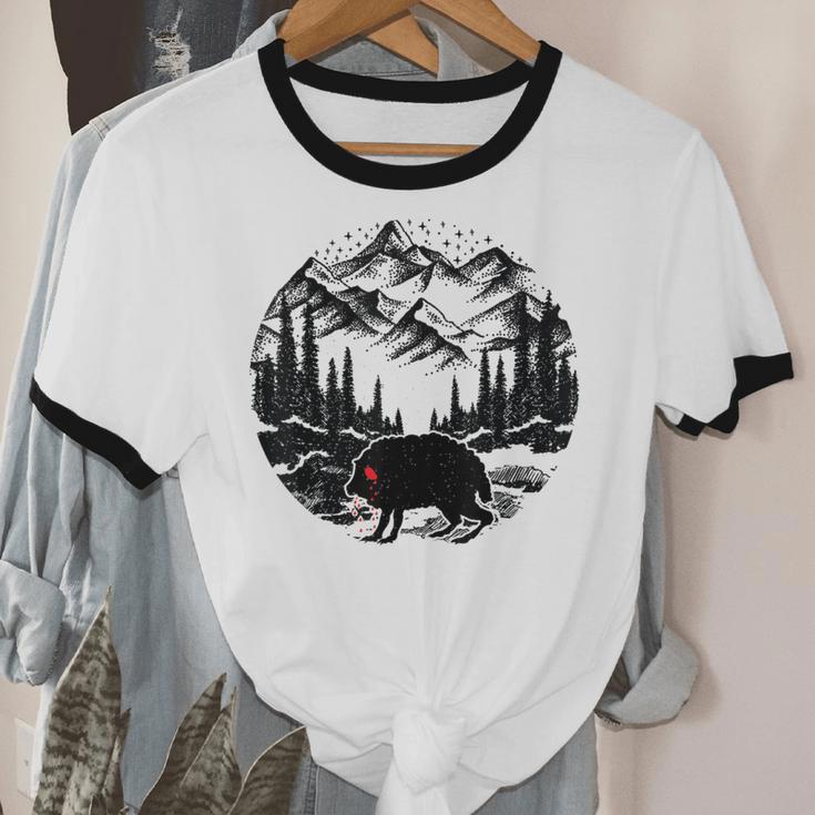 Monster Squonk In Forest Folklore Cryptid Introvert Unisex Cotton Ringer T-Shirt Monster Squonk In Forest Folklore Cryptid Introvert Unisex Cotton Ringer T-Shirt