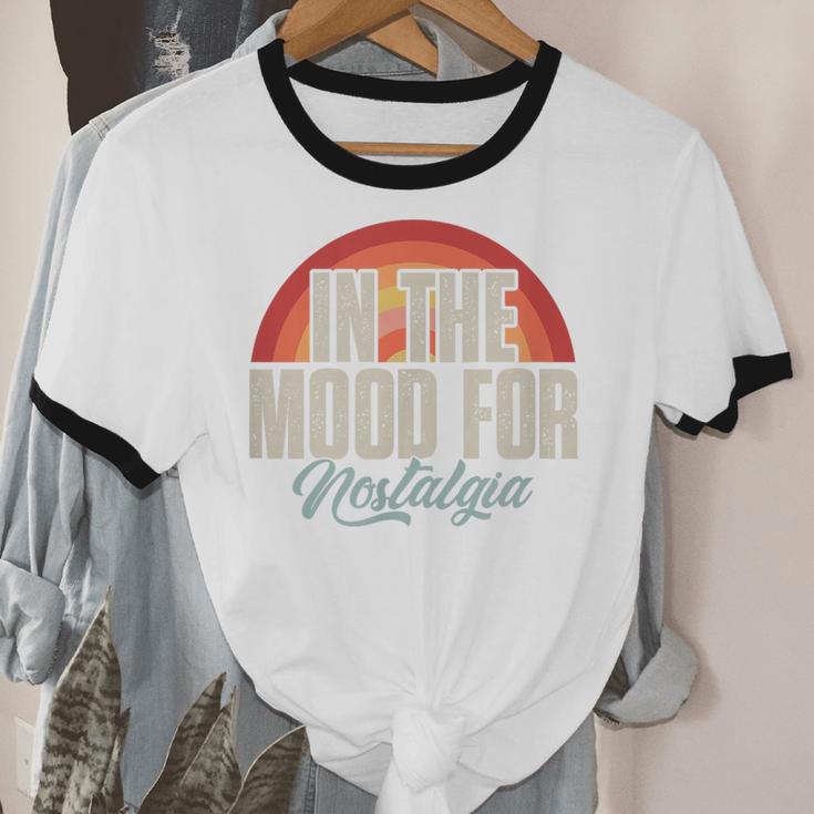 In The Mood For Nostalgia Vintage 80s 90s Retro Unisex Cotton Ringer T-Shirt
