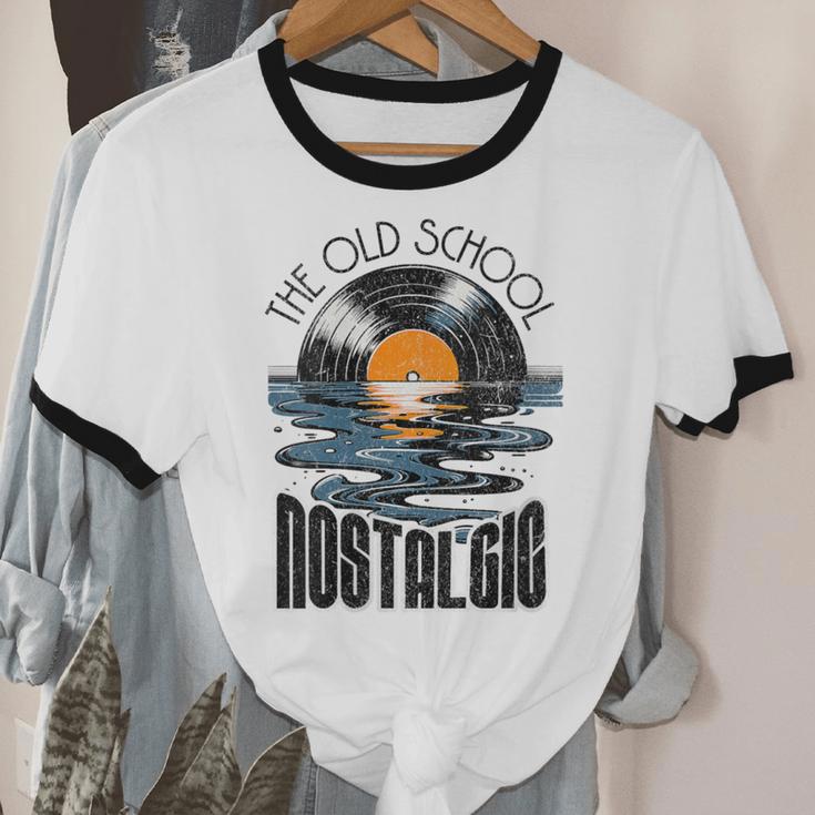 Music Old School Nostalgia Record Unisex Cotton Ringer T-Shirt Music Old School Nostalgia Record Unisex Cotton Ringer T-Shirt