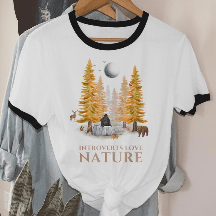 Nature Scene Tees For Introverts Quiet Escape Solitude Unisex Cotton Ringer T-Shirt