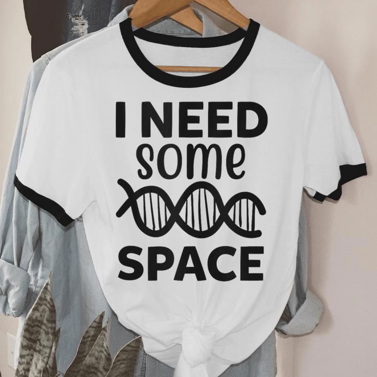I Need Some Space Introvert Astronaut Science Unisex Cotton Ringer T-Shirt