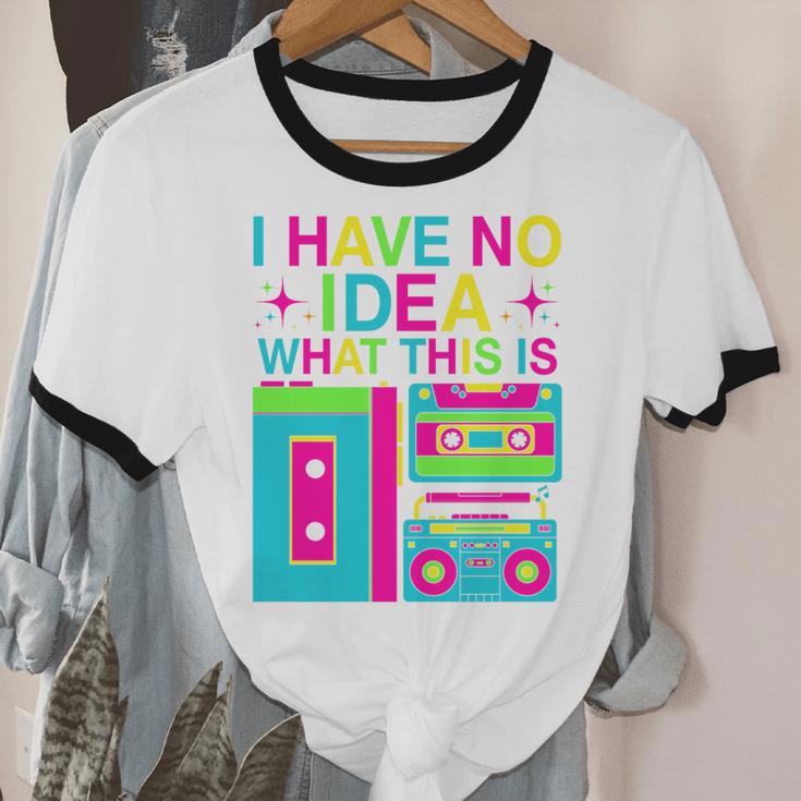 I Have No Idea What This Is Retro 70's 80's 90's Nostalgia Premium Tri-Blend Unisex Cotton Ringer T-Shirt