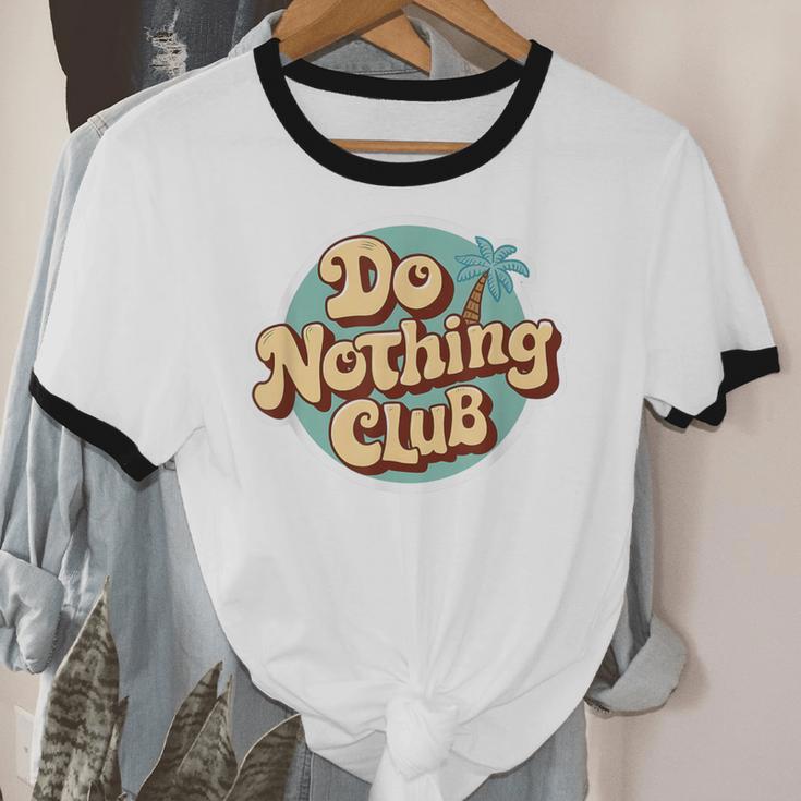 Do Nothing Club Lazy Introvert Gen Y Millennials Unisex Cotton Ringer T-Shirt