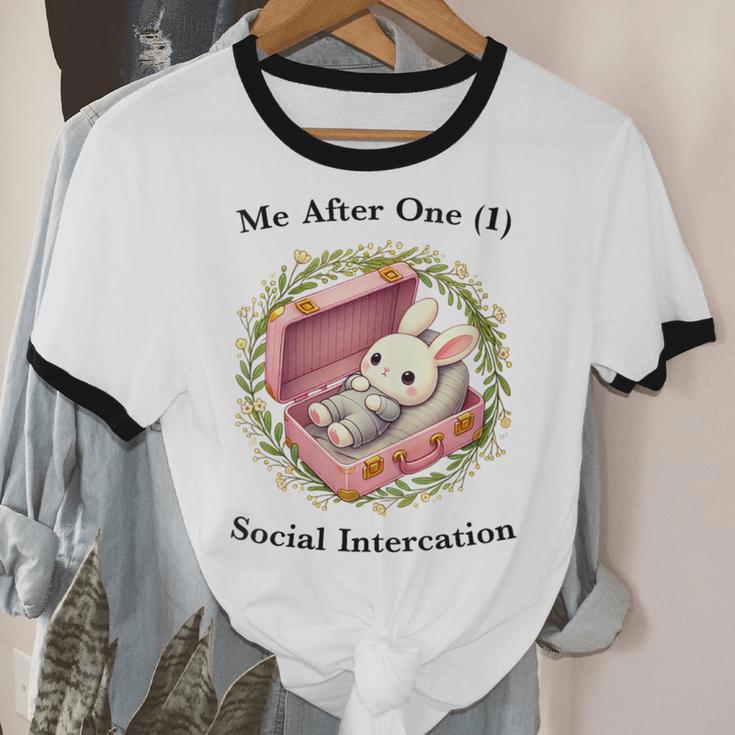 Me After One Social Interaction Introvert Saying Unisex Cotton Ringer T-Shirt Me After One Social Interaction Introvert Saying Unisex Cotton Ringer T-Shirt