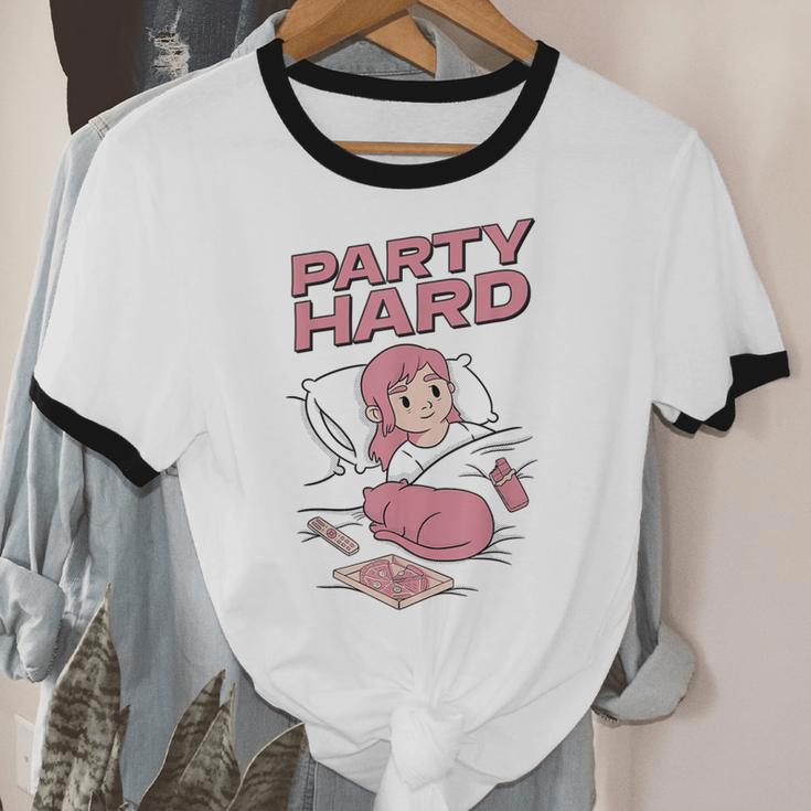 Party Hard Comfortable Stay At Home Introvert Unisex Cotton Ringer T-Shirt Party Hard Comfortable Stay At Home Introvert Unisex Cotton Ringer T-Shirt