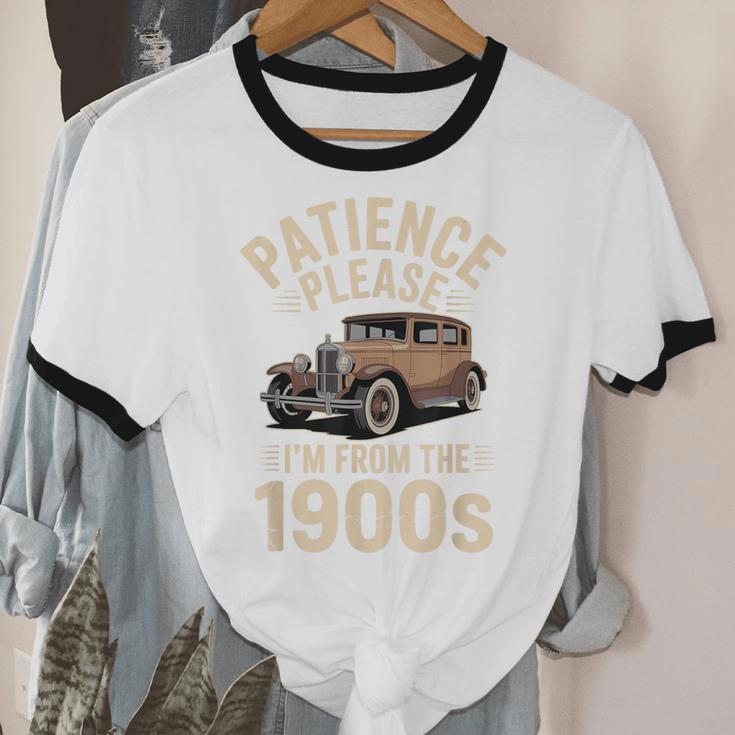 Patience Please I'm From The 1900s Old Car Unisex Cotton Ringer T-Shirt