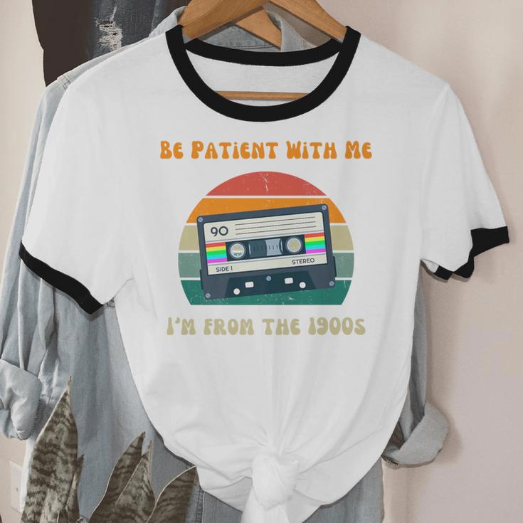 Be Patient With Me I'm From The 1900s Birthday Premium Unisex Cotton Ringer T-Shirt
