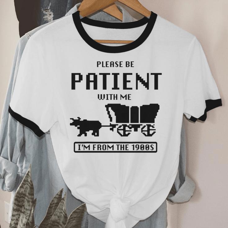 Be Patient With Me I'm From The 1900s Premium Tri-Blend Unisex Cotton Ringer T-Shirt
