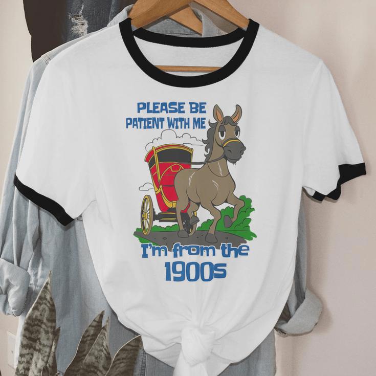 Patient With Me I'm From The 1900s Premium Unisex Cotton Ringer T-Shirt Patient With Me I'm From The 1900s Premium Unisex Cotton Ringer T-Shirt