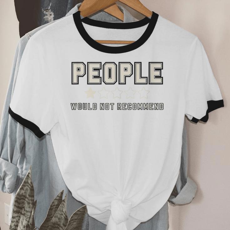 People One Star Rating Would Not Recommend Introverts Unisex Cotton Ringer T-Shirt People One Star Rating Would Not Recommend Introverts Unisex Cotton Ringer T-Shirt