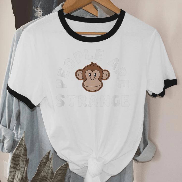 People Are Strange Monkey Introvert People Hater Unisex Cotton Ringer T-Shirt People Are Strange Monkey Introvert People Hater Unisex Cotton Ringer T-Shirt