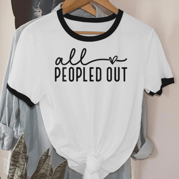 All Peopled Out Introvert Unisex Cotton Ringer T-Shirt All Peopled Out Introvert Unisex Cotton Ringer T-Shirt