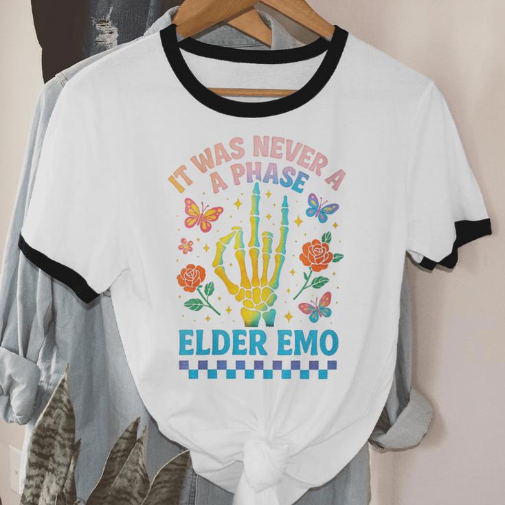 It Was Never A Phase Elder Emo Nostalgia Unisex Cotton Ringer T-Shirt It Was Never A Phase Elder Emo Nostalgia Unisex Cotton Ringer T-Shirt