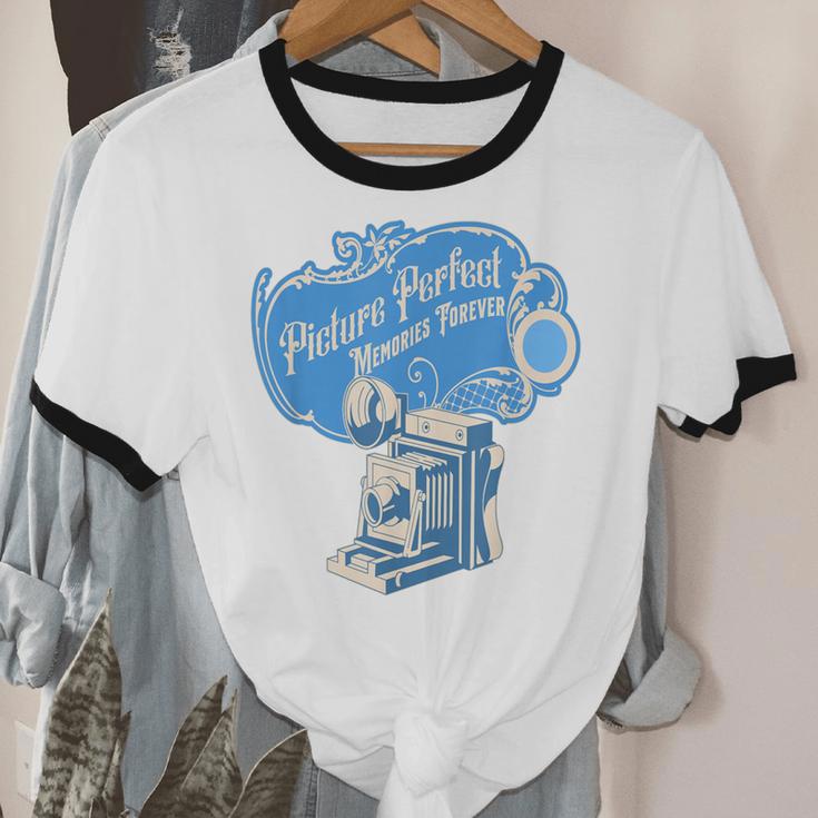 Picture Perfect Memories Forever Vintage Camera Nostalgia Unisex Cotton Ringer T-Shirt