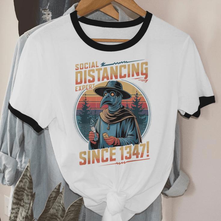 Plague Doctor Introvert Sarcastic Social Distancing Expert Unisex Cotton Ringer T-Shirt Plague Doctor Introvert Sarcastic Social Distancing Expert Unisex Cotton Ringer T-Shirt