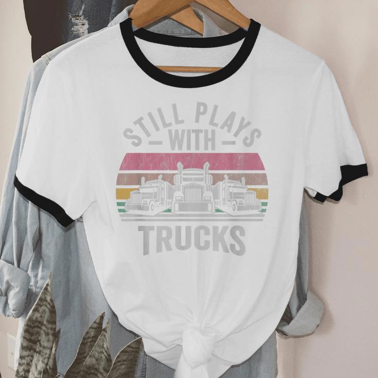 Still Plays With Trucks Nostalgia Classic Unisex Cotton Ringer T-Shirt