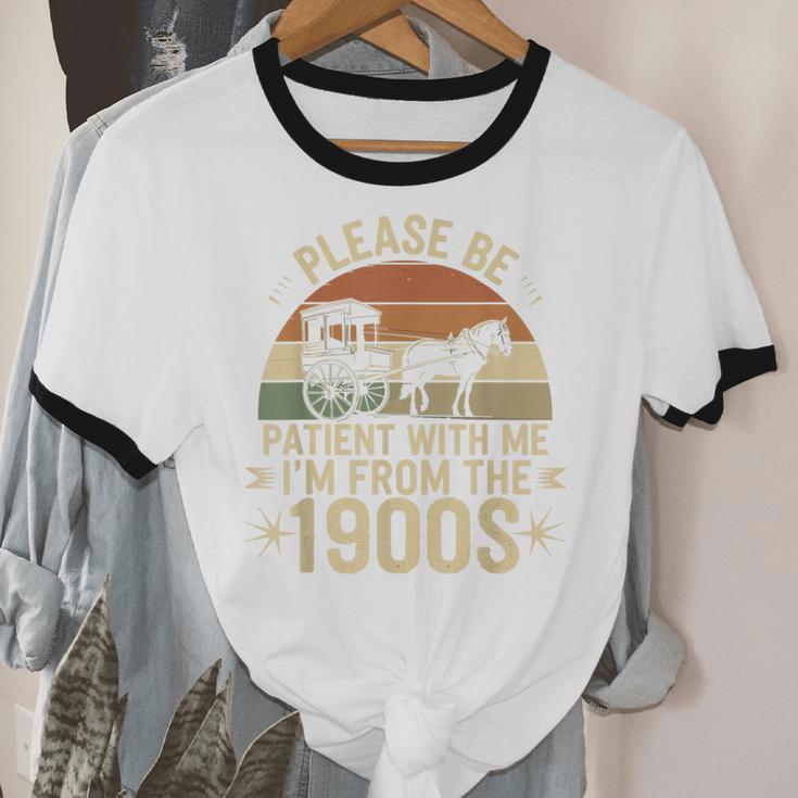 Please Ne Patient With Me I'm From The 1900s Unisex Cotton Ringer T-Shirt