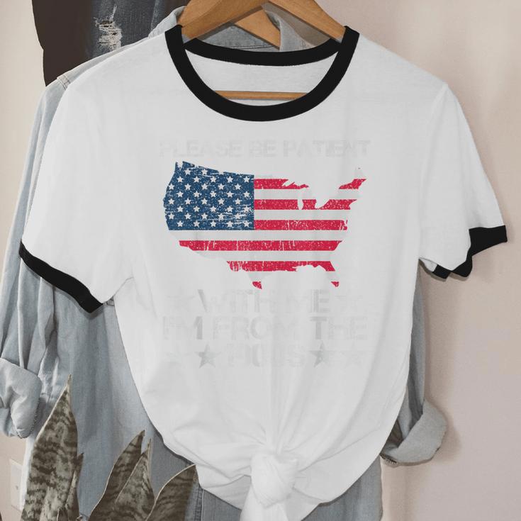 Please Be Patient With Me I'm From The 1900s American Flag Unisex Cotton Ringer T-Shirt Please Be Patient With Me I'm From The 1900s American Flag Unisex Cotton Ringer T-Shirt