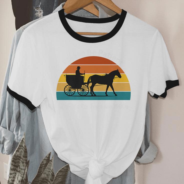 Please Be Patient With Me I'm From The 1900s Apparel Premium Unisex Cotton Ringer T-Shirt