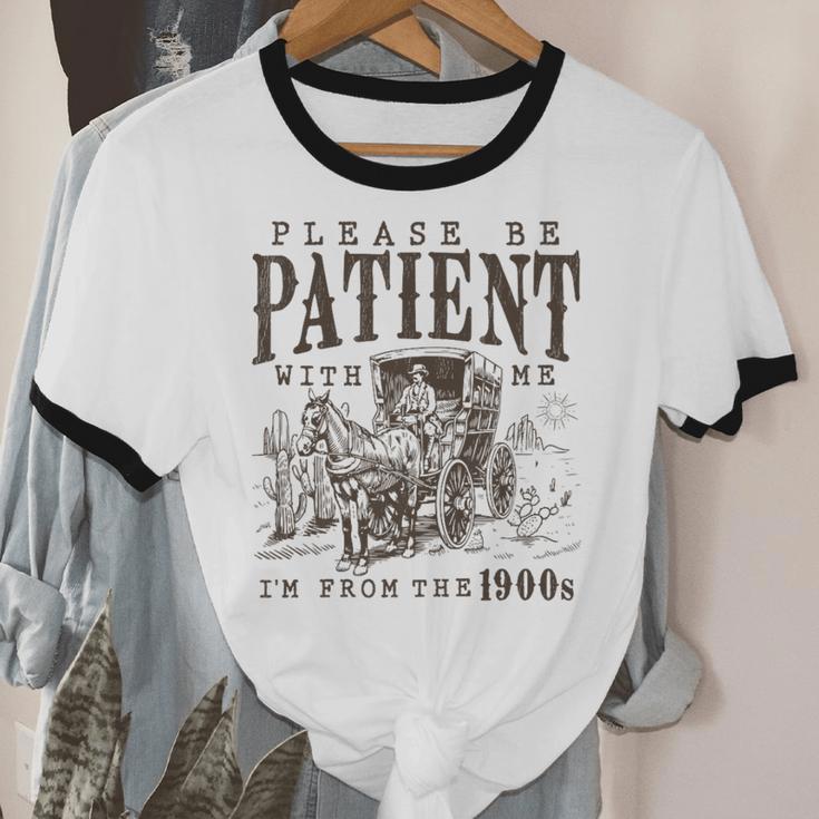Please Be Patient I'm From The 1900s Boomer Meme Print Premium Unisex Cotton Ringer T-Shirt Please Be Patient I'm From The 1900s Boomer Meme Print Premium Unisex Cotton Ringer T-Shirt