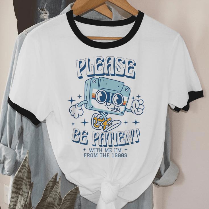 Please Be Patient With Me I'm From The 1900s Cassette Retro Unisex Cotton Ringer T-Shirt Please Be Patient With Me I'm From The 1900s Cassette Retro Unisex Cotton Ringer T-Shirt