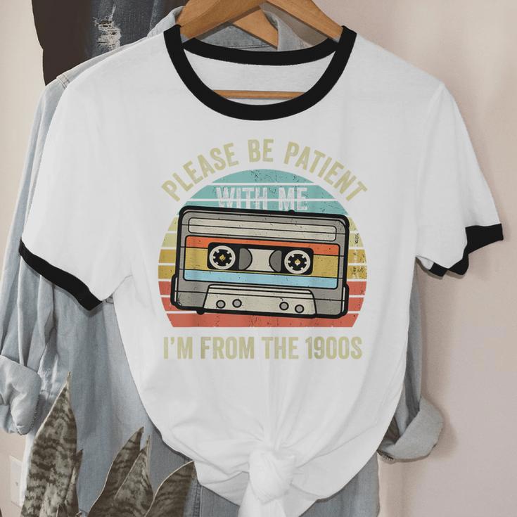 Please Be Patient With Me I'm From The 1900s Cassette Tape Unisex Cotton Ringer T-Shirt Please Be Patient With Me I'm From The 1900s Cassette Tape Unisex Cotton Ringer T-Shirt