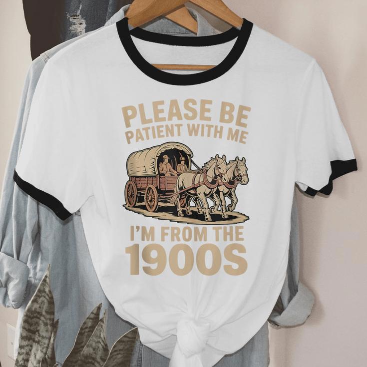 Please Be Patient With My I'm From The 1900s Classic Unisex Cotton Ringer T-Shirt