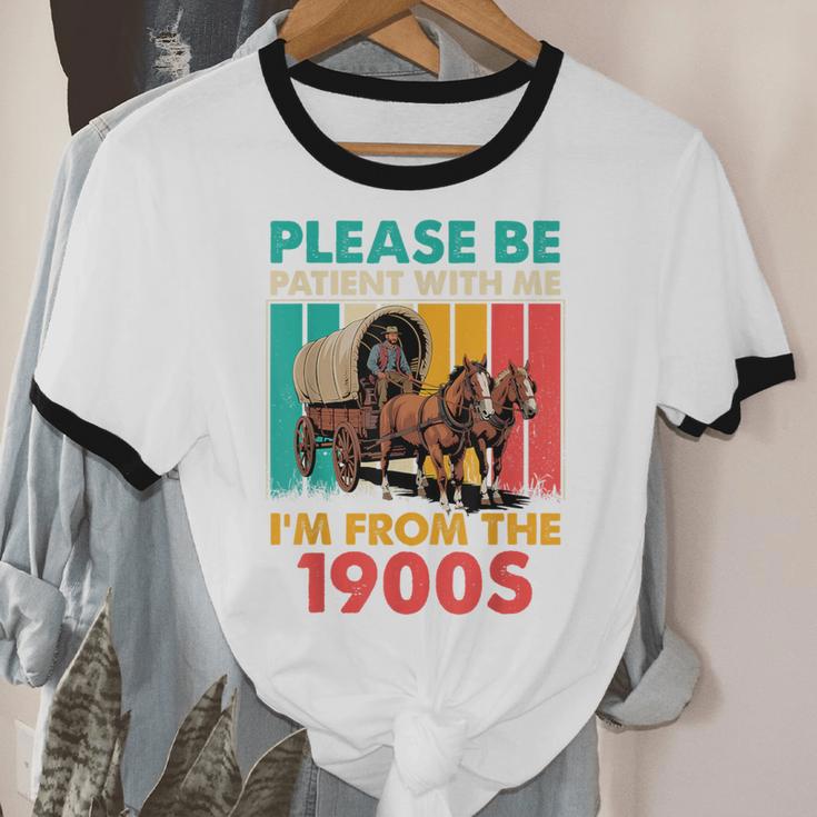 Please Be Patient I'm From The 1900s Dad Fathers Day Unisex Cotton Ringer T-Shirt Please Be Patient I'm From The 1900s Dad Fathers Day Unisex Cotton Ringer T-Shirt