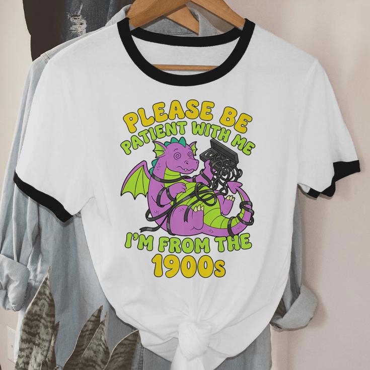 Please Be Patient I'm From The 1900s Dragon Men Women Premium Tri-Blend Unisex Cotton Ringer T-Shirt Please Be Patient I'm From The 1900s Dragon Men Women Premium Tri-Blend Unisex Cotton Ringer T-Shirt