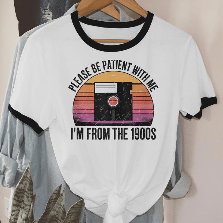 Please Be Patient With Me I'm From The 1900s Floppy Disk Unisex Cotton Ringer T-Shirt Please Be Patient With Me I'm From The 1900s Floppy Disk Unisex Cotton Ringer T-Shirt