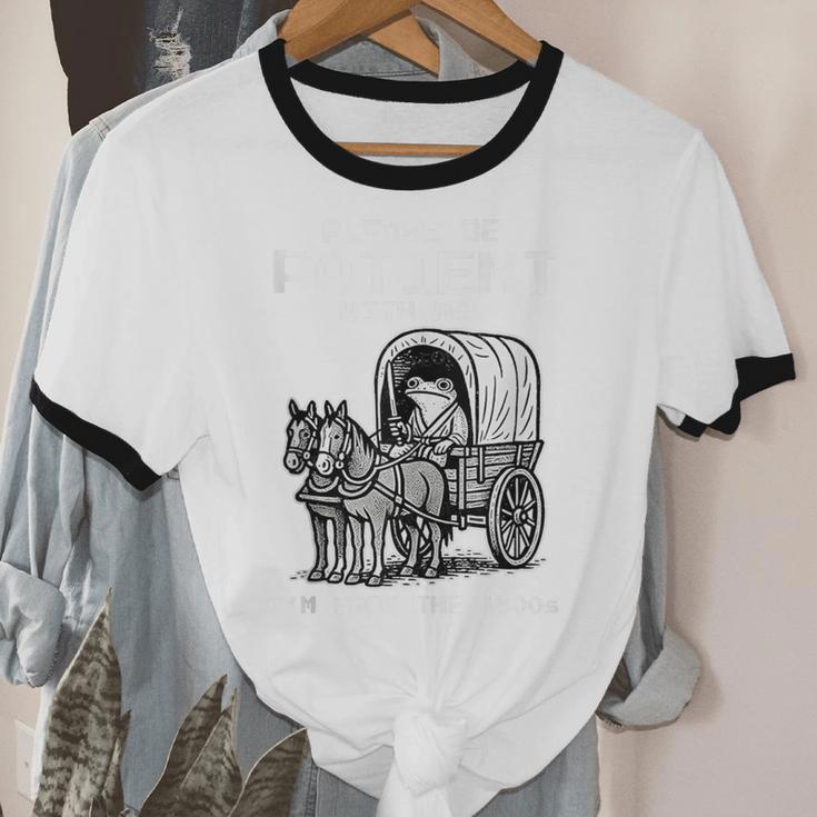 Please Be Patient With Me I'm From The 1900s Frog Unisex Cotton Ringer T-Shirt Please Be Patient With Me I'm From The 1900s Frog Unisex Cotton Ringer T-Shirt