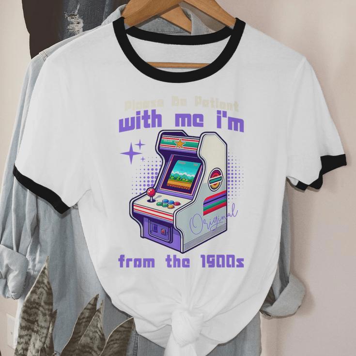 Please Be Patient With Me I'm From The 1900s Gamer Gaming Premium Unisex Cotton Ringer T-Shirt Please Be Patient With Me I'm From The 1900s Gamer Gaming Premium Unisex Cotton Ringer T-Shirt