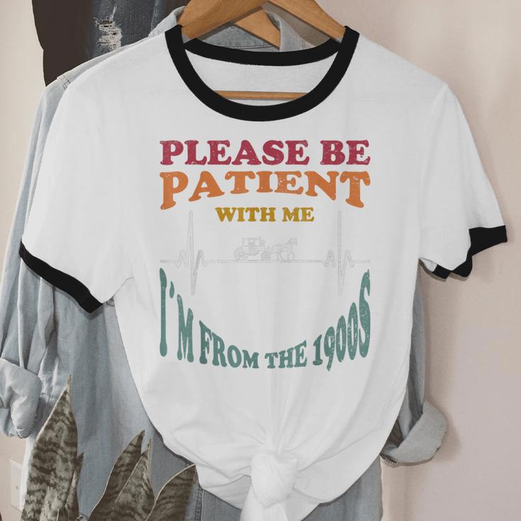 Please Be Patient With Me I'm From The 1900s Heart Beat Unisex Cotton Ringer T-Shirt Please Be Patient With Me I'm From The 1900s Heart Beat Unisex Cotton Ringer T-Shirt