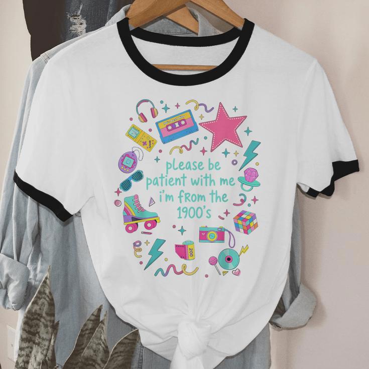 Please Be Patient With Me I'm From The 1900s Humor Saying Unisex Cotton Ringer T-Shirt