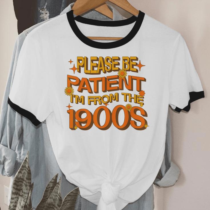 Please Be Patient I'm From The 1900s Ironic Millennial Quote Unisex Cotton Ringer T-Shirt Please Be Patient I'm From The 1900s Ironic Millennial Quote Unisex Cotton Ringer T-Shirt