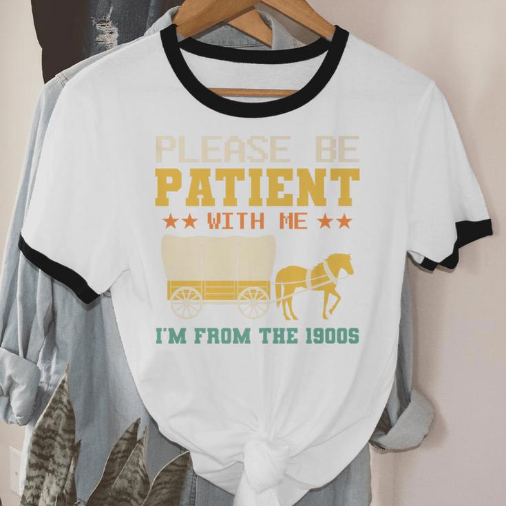 Please Be Patient I'm From The 1900s Men Women Premium Unisex Cotton Ringer T-Shirt Please Be Patient I'm From The 1900s Men Women Premium Unisex Cotton Ringer T-Shirt