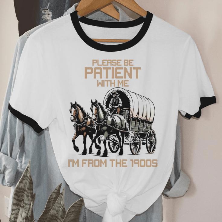 Please Be Patient With Me I'm From The 1900s Men Women Unisex Cotton Ringer T-Shirt Please Be Patient With Me I'm From The 1900s Men Women Unisex Cotton Ringer T-Shirt