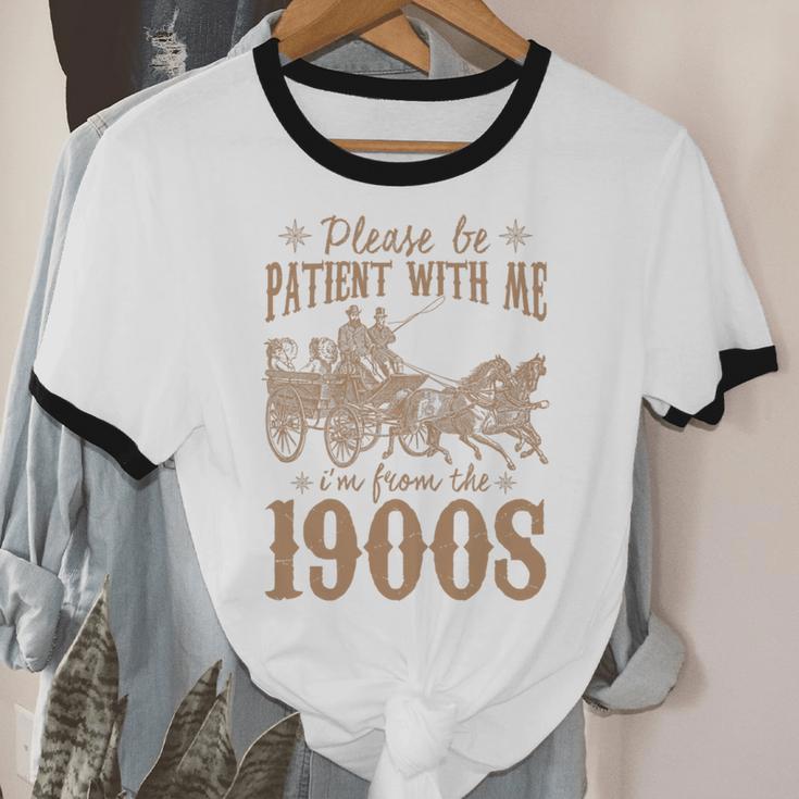 Please Be Patient I'm From The 1900s Mom Dad Men Women Premium Tri-Blend Unisex Cotton Ringer T-Shirt Please Be Patient I'm From The 1900s Mom Dad Men Women Premium Tri-Blend Unisex Cotton Ringer T-Shirt