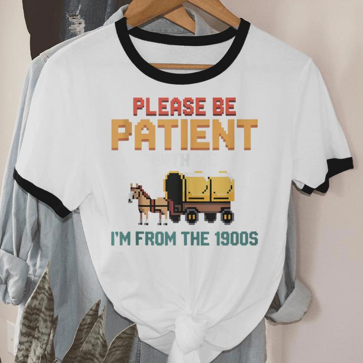 Please Be Patient With My I'm From The 1900s Old Retro Unisex Cotton Ringer T-Shirt Please Be Patient With My I'm From The 1900s Old Retro Unisex Cotton Ringer T-Shirt