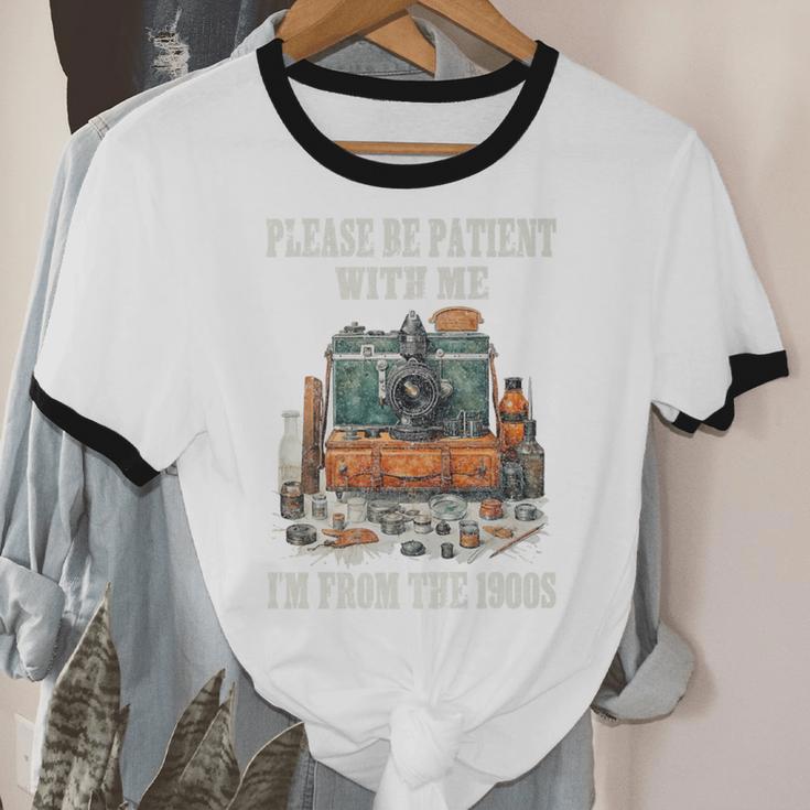 Please Be Patient With Me I'm From The 1900s Photographer Premium Unisex Cotton Ringer T-Shirt Please Be Patient With Me I'm From The 1900s Photographer Premium Unisex Cotton Ringer T-Shirt