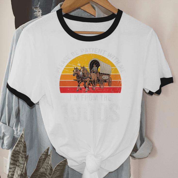 Please Be Patient With Me I'm From The 1900s Premium Unisex Cotton Ringer T-Shirt