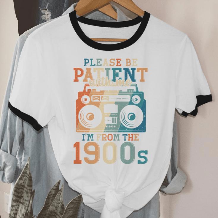 Please Be Patient With Me I'm From The 1900s Retro 90s Dad Unisex Cotton Ringer T-Shirt Please Be Patient With Me I'm From The 1900s Retro 90s Dad Unisex Cotton Ringer T-Shirt