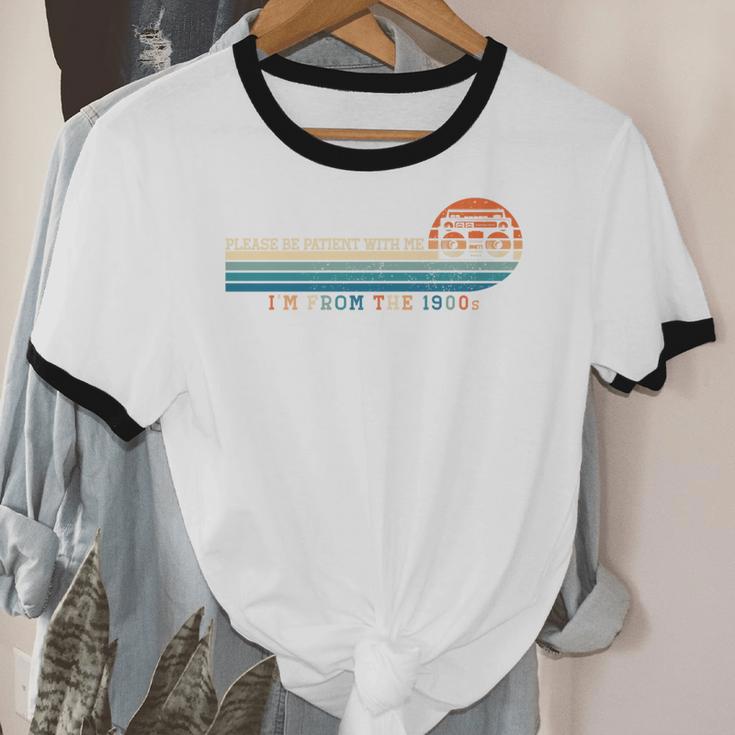Please Be Patient With Me I'm From The 1900s Retro 90s Premium Unisex Cotton Ringer T-Shirt Please Be Patient With Me I'm From The 1900s Retro 90s Premium Unisex Cotton Ringer T-Shirt