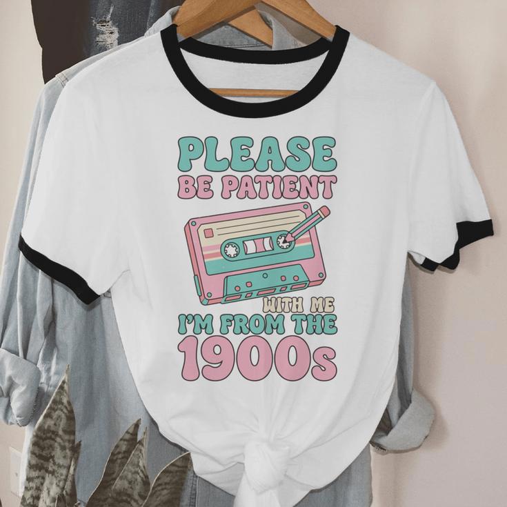 Please Be Patient With Me I'm From The 1900s Retro Cassette Unisex Cotton Ringer T-Shirt Please Be Patient With Me I'm From The 1900s Retro Cassette Unisex Cotton Ringer T-Shirt